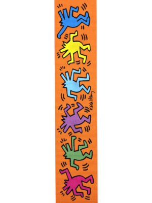 Tappeto arancione di Keith Haring Supermartek